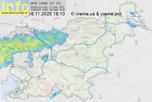 Radarska karta padavin