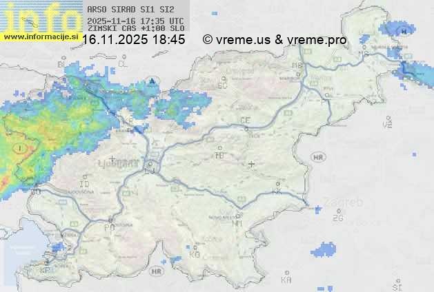 Radarska karta padavin