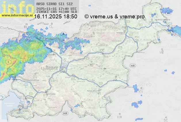 Radarska karta padavin