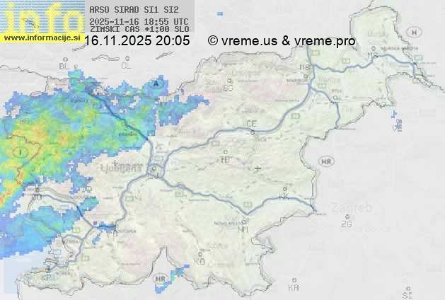 Radarska karta padavin