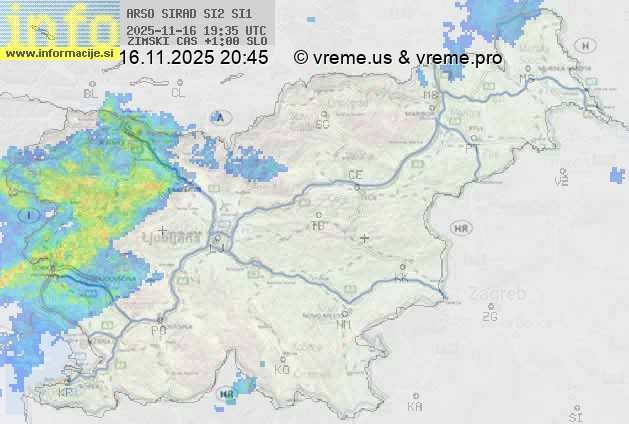 Radarska karta padavin