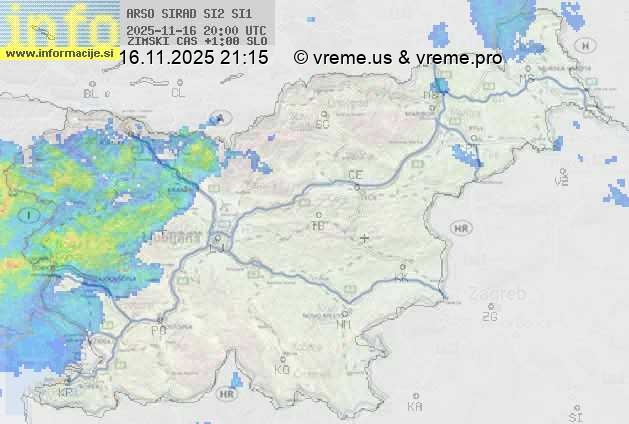 Radarska karta padavin