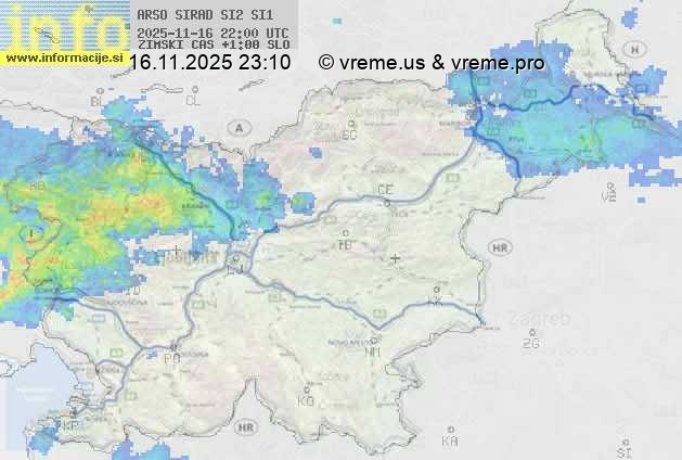 Radarska karta padavin