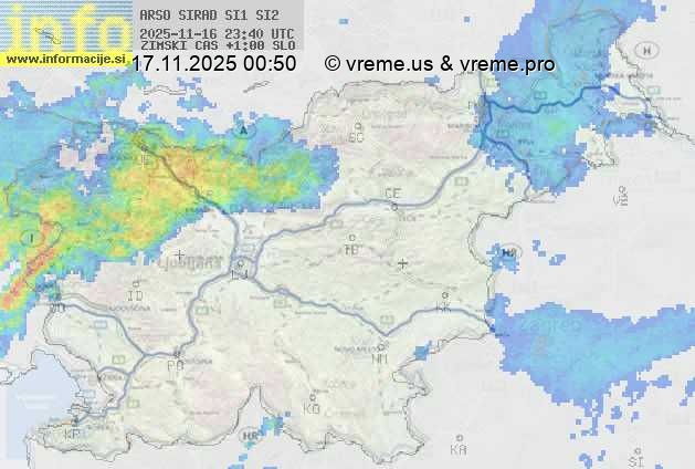 Radarska karta padavin