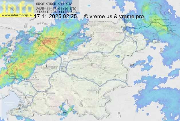 Radarska karta padavin