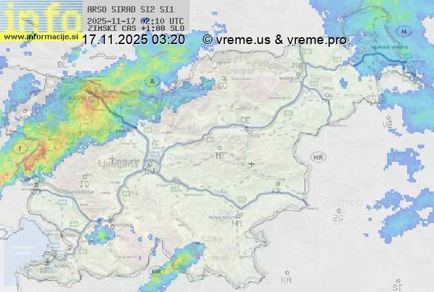 Radarska karta padavin