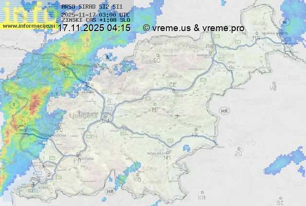 Radarska karta padavin