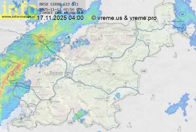 Radarska karta padavin