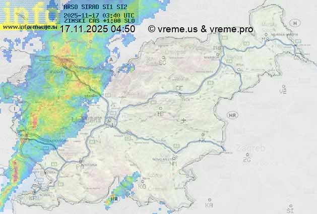 Radarska karta padavin