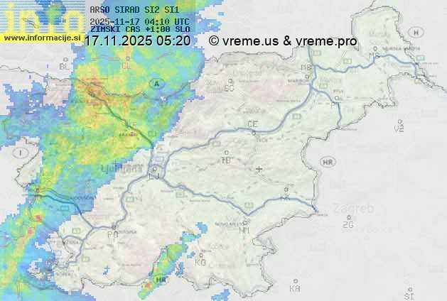 Radarska karta padavin
