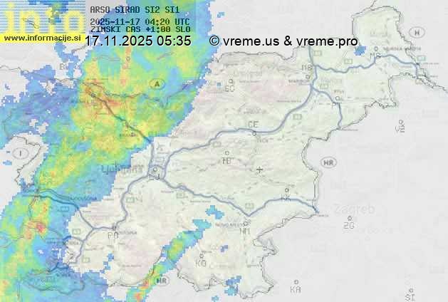 Radarska karta padavin