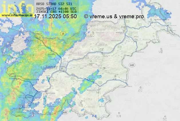 Radarska karta padavin