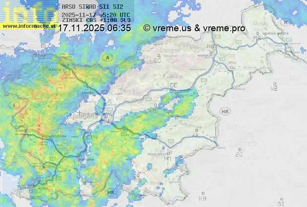 Radarska karta padavin