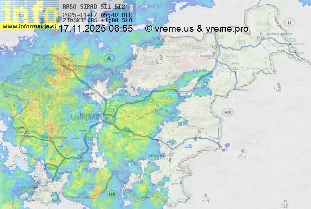 Radarska karta padavin