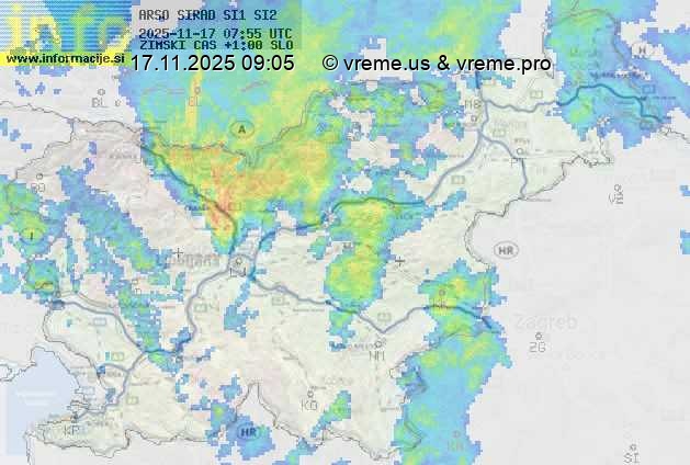 Radarska karta padavin