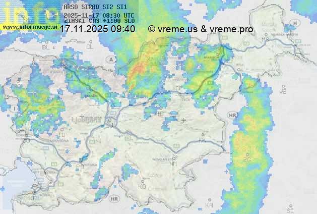 Radarska karta padavin