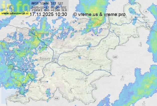 Radarska karta padavin