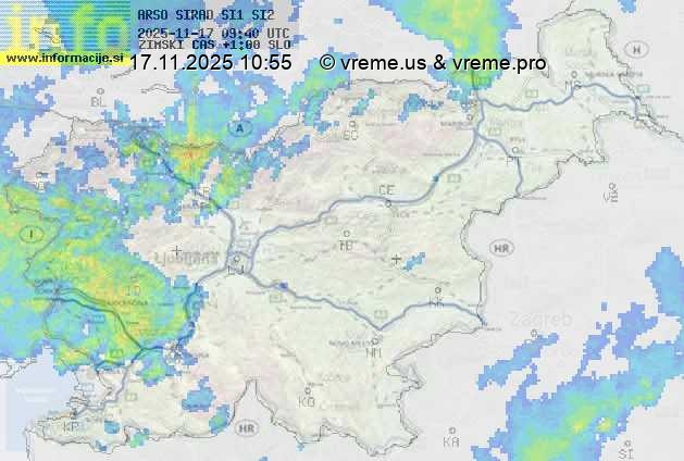 Radarska karta padavin