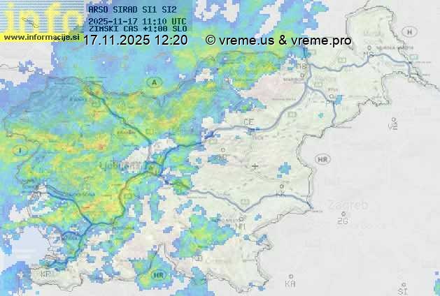 Radarska karta padavin