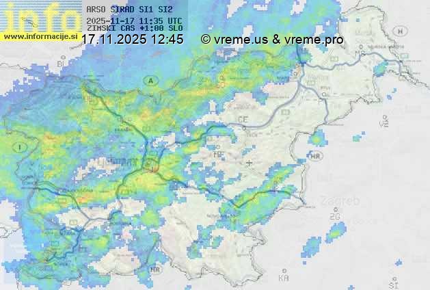 Radarska karta padavin
