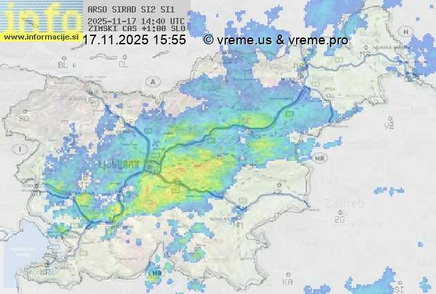 Radarska karta padavin