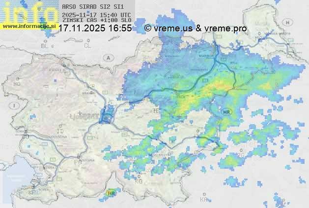 Radarska karta padavin