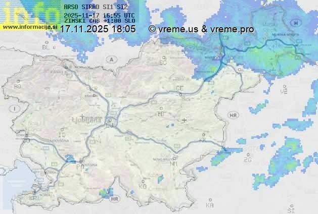 Radarska karta padavin