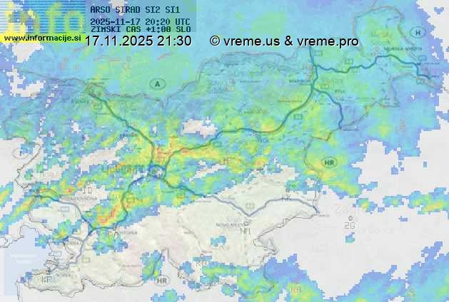 Radarska karta padavin