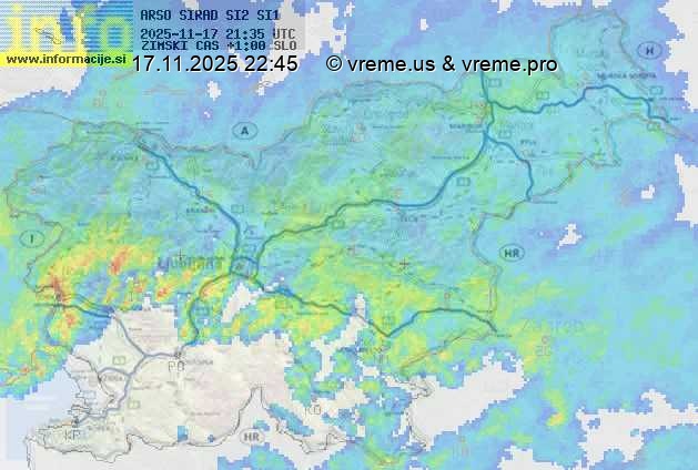 Radarska karta padavin