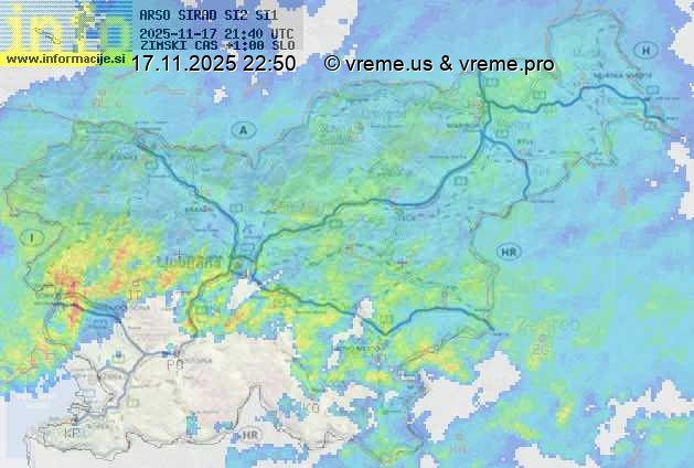 Radarska karta padavin