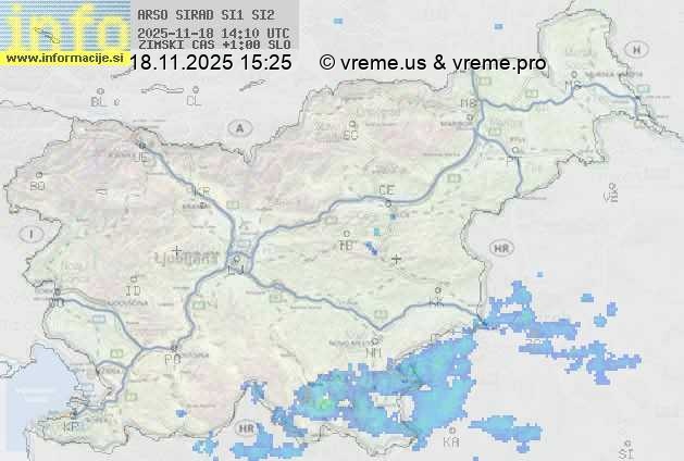 Radarska karta padavin