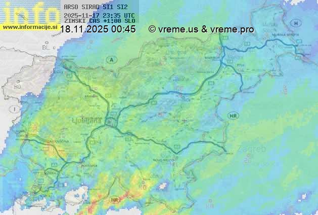 Radarska karta padavin
