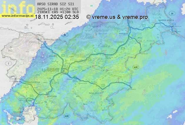 Radarska karta padavin
