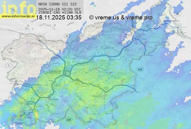 Radarska karta padavin