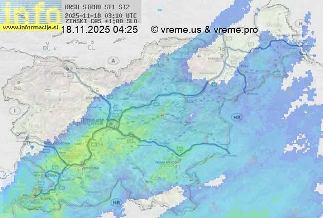 Radarska karta padavin