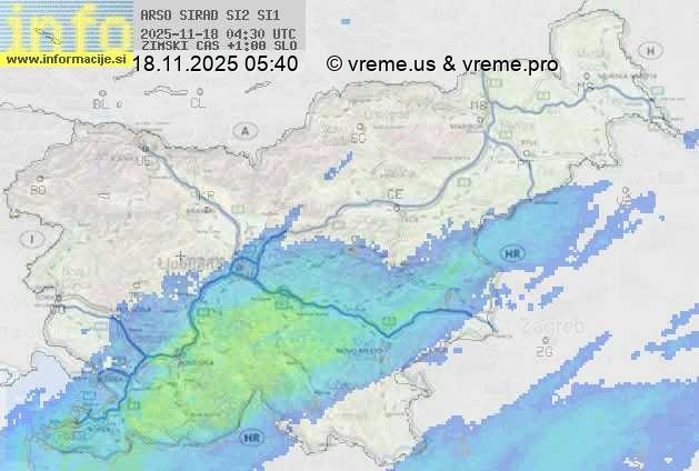Radarska karta padavin