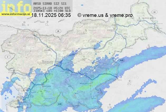Radarska karta padavin
