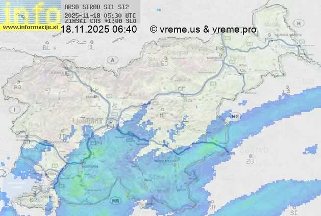 Radarska karta padavin