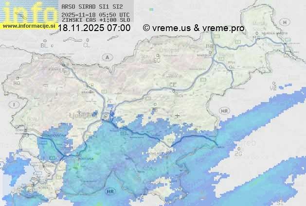 Radarska karta padavin