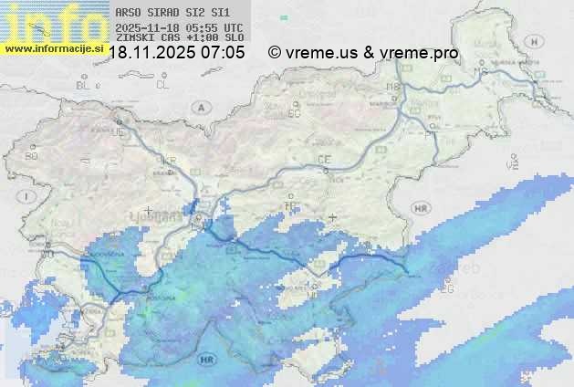 Radarska karta padavin