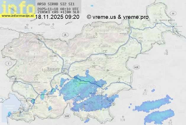 Radarska karta padavin