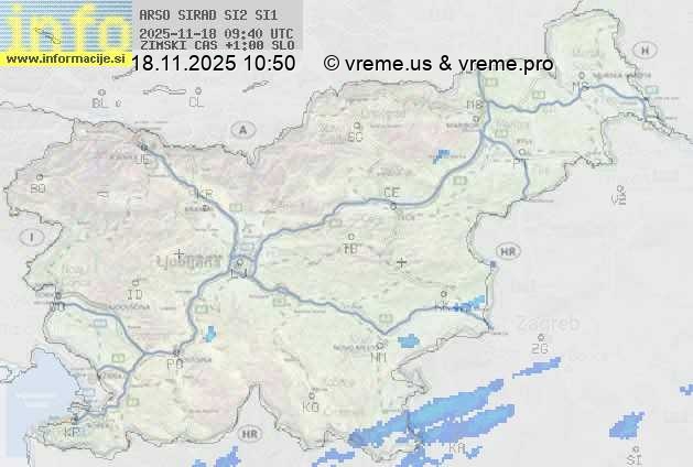 Radarska karta padavin