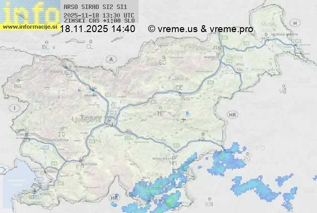 Radarska karta padavin