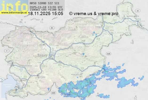 Radarska karta padavin