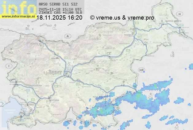 Radarska karta padavin