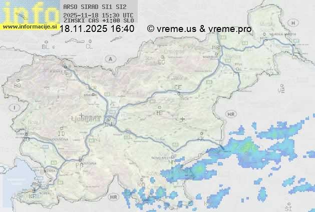 Radarska karta padavin
