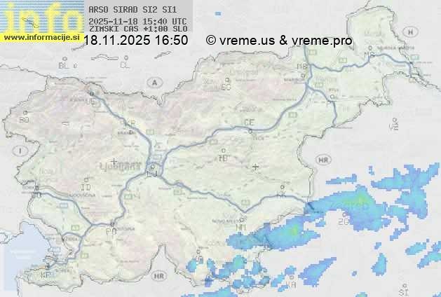 Radarska karta padavin