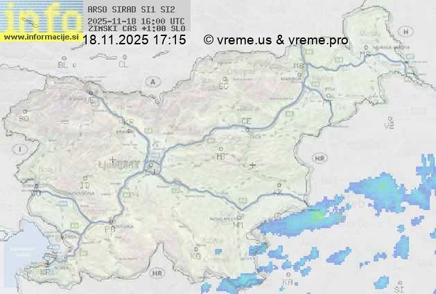 Radarska karta padavin