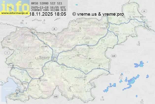Radarska karta padavin