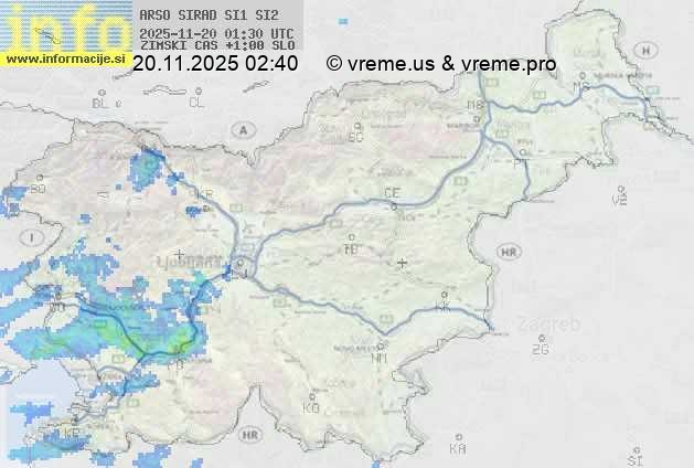 Radarska karta padavin